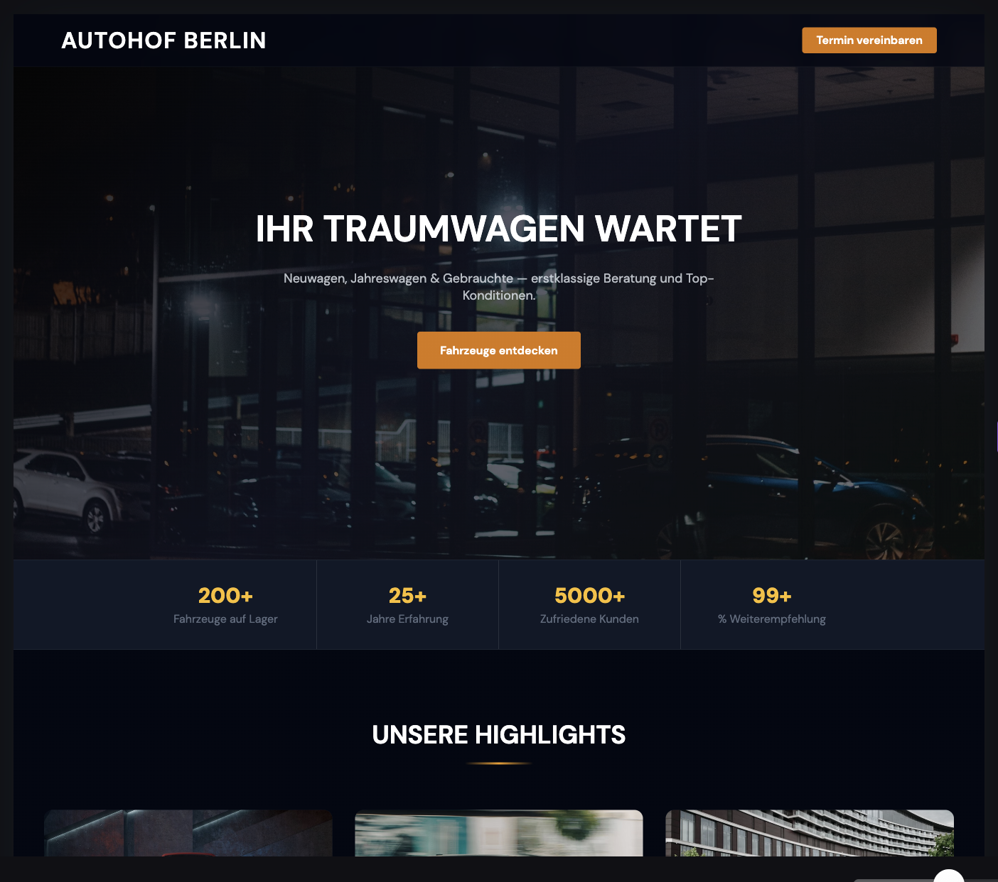 Autohof Berlin Kampagnenvisual