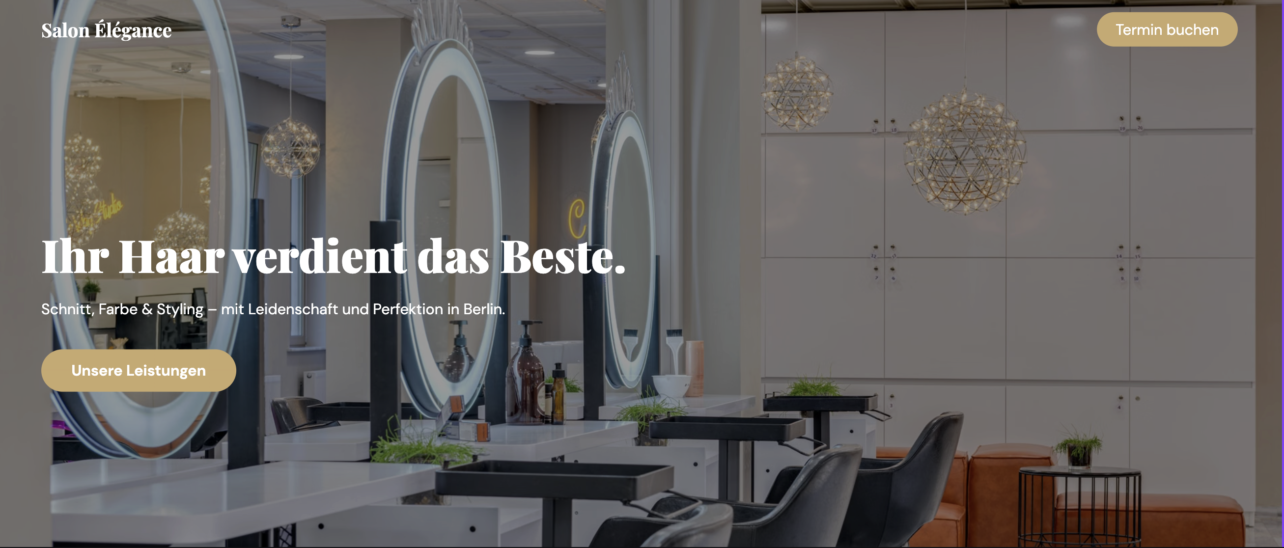 Salon Website Vorschau