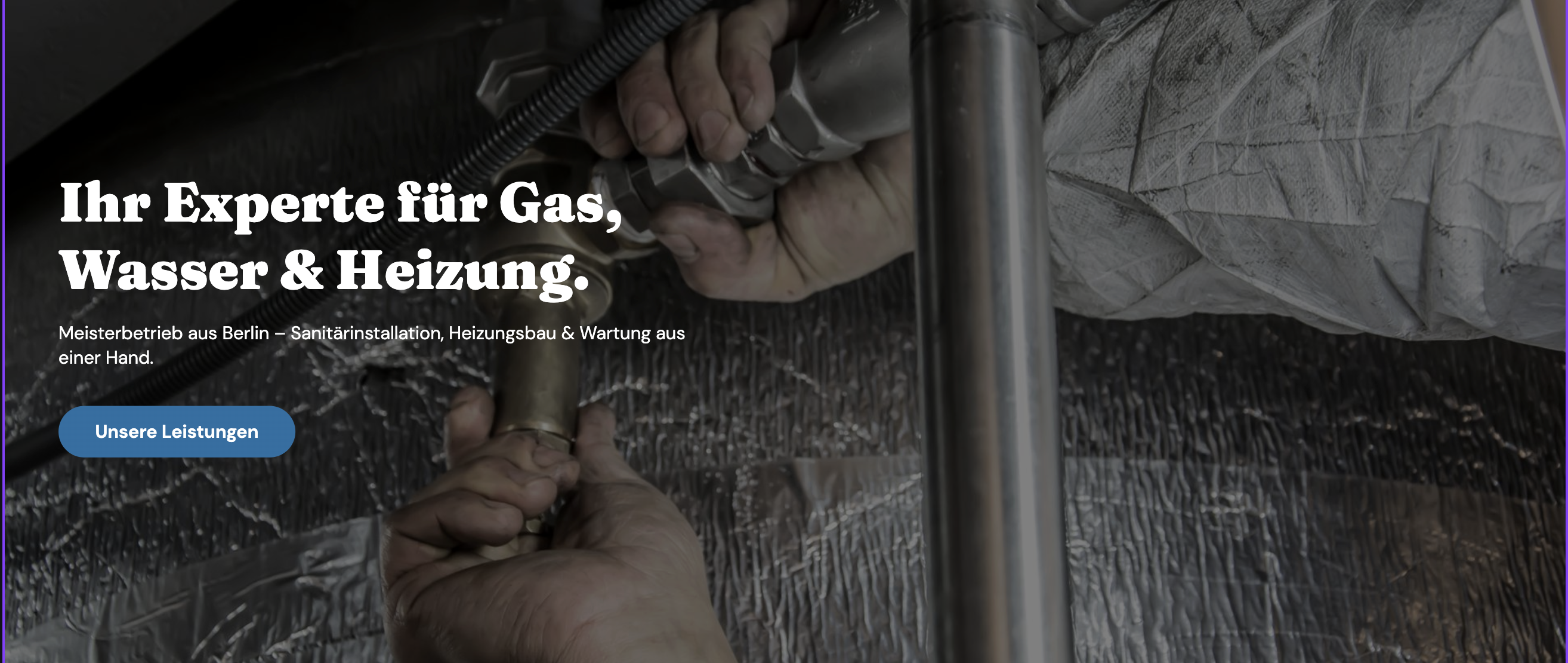 Schmidt Haustechnik Website Hero Screenshot
